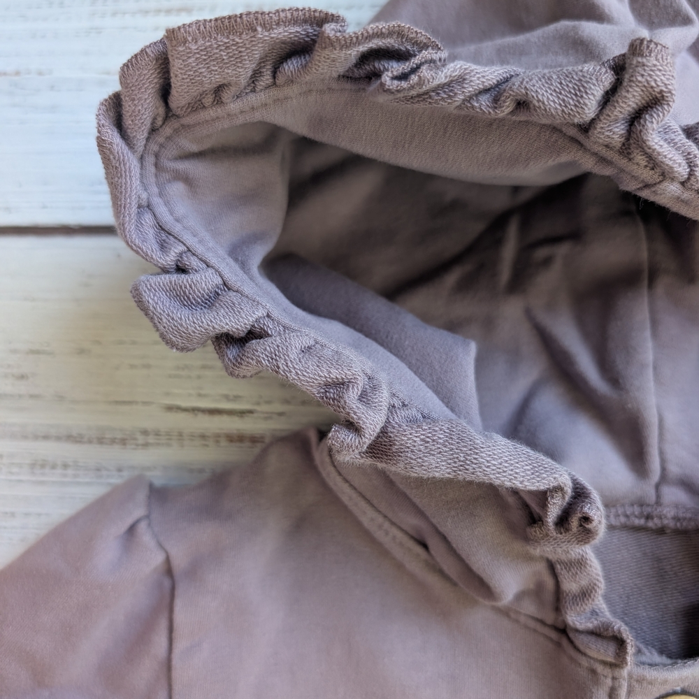 Hooded Jacket with Ruffle Details - Picture 4 of 8